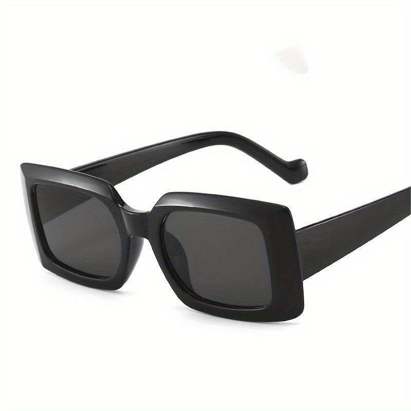 Rectangle Frame Sunglasses Jelly Gradient Lens Minimalist Eyewear