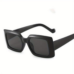 Rectangle Frame Sunglasses Jelly Gradient Lens Minimalist Eyewear