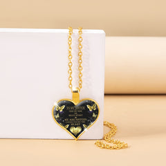 Peach Heart Necklace Your Love Will Not Stop Women Jewelry