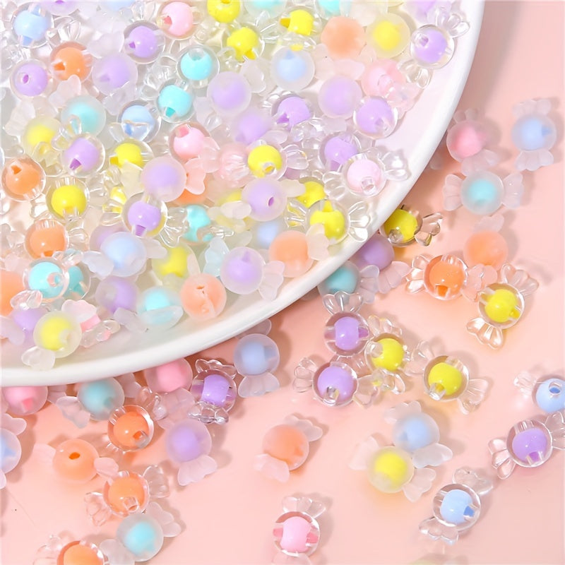 20pcs Acrylic Candy Bow Spacer Beads for DIY Jewelry Making