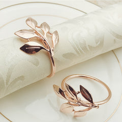 12pcs Metal Maple Leaf Napkin Holder Bar Xmas Christmas Wedding Decoration