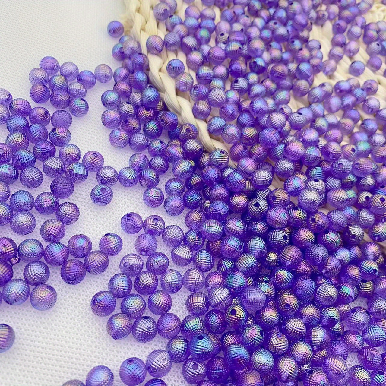 100pcs 8mm Purple Acrylic Beads DIY Jewelry Crafts Accessories