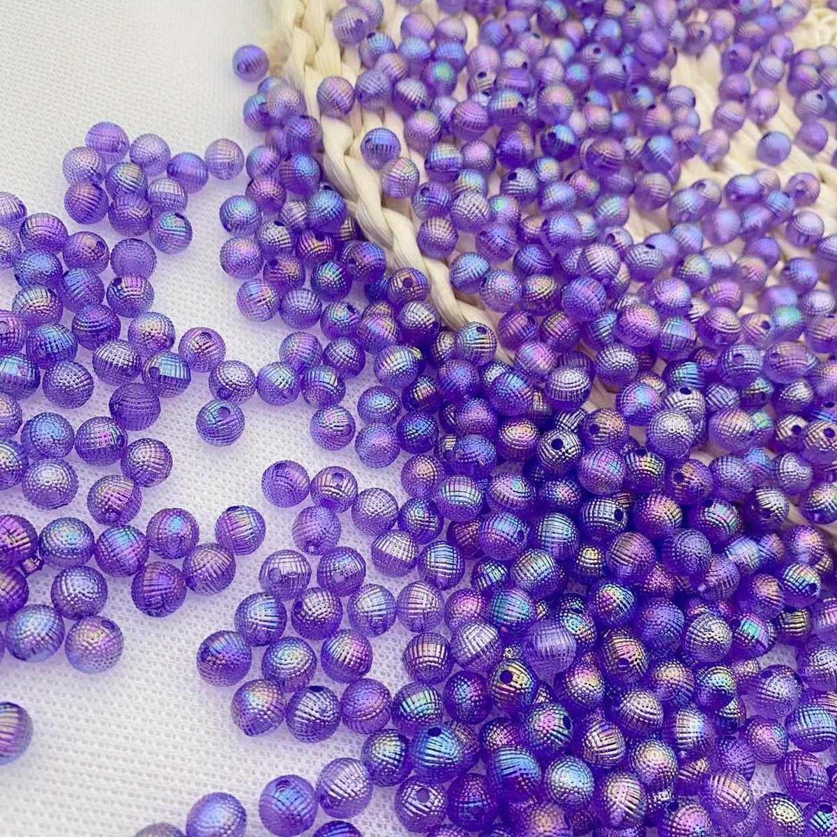 100pcs 8mm Purple Acrylic Beads DIY Jewelry Crafts Accessories