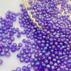 100pcs 8mm Purple Acrylic Beads DIY Jewelry Crafts Accessories