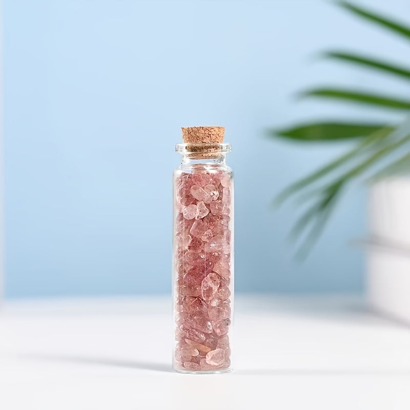 Natural Gemstone Ornament Crushed Stone Bottle