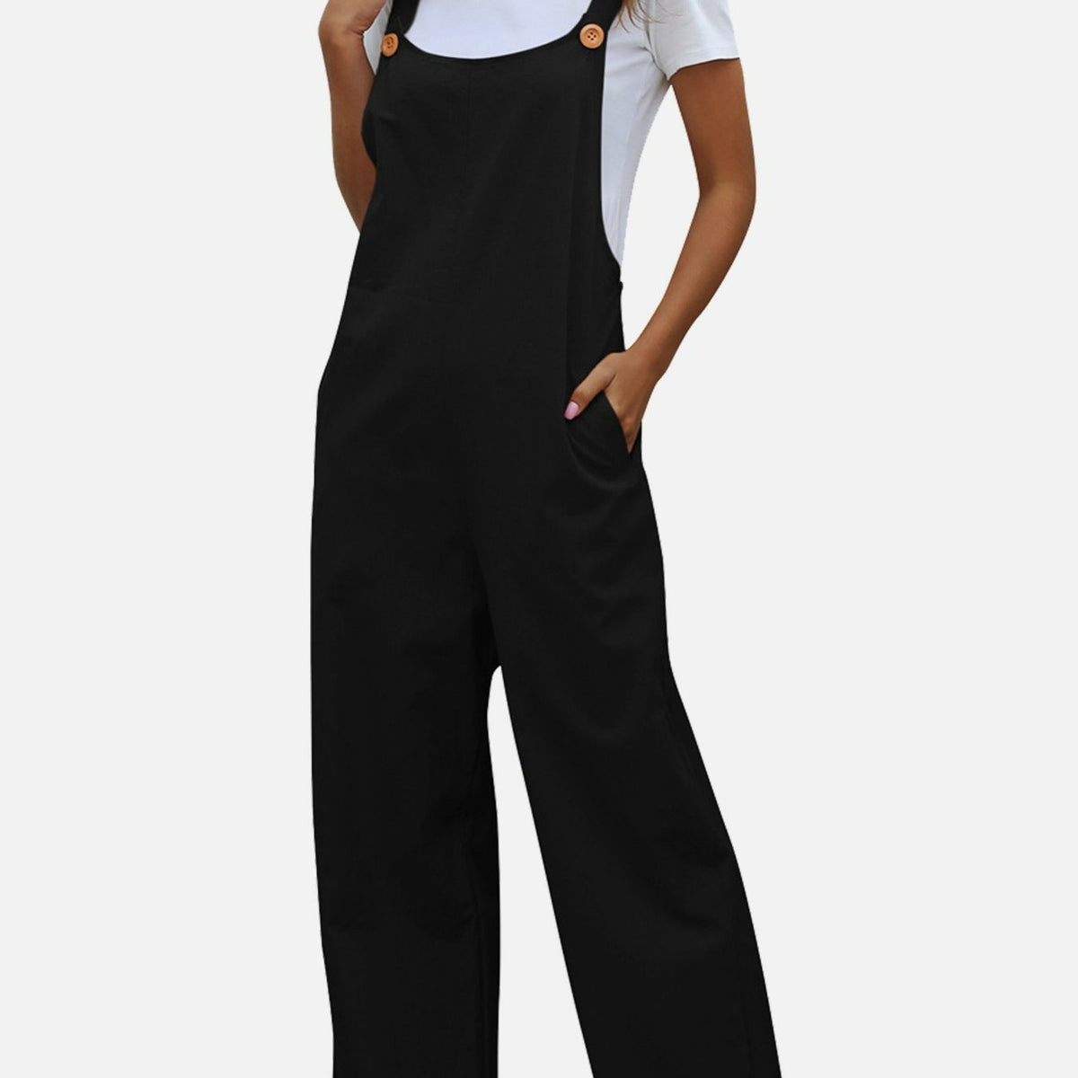Sleeveless Wide Leg Jumpsuit Casual Loose Waist