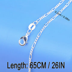 925 Sterling Silver Plate Chain Collar Necklace for DIY Jewelry