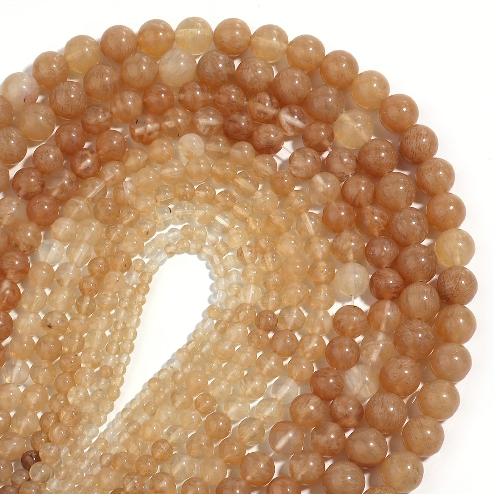 Natural Brown Crystal Round Beads 4-12mm