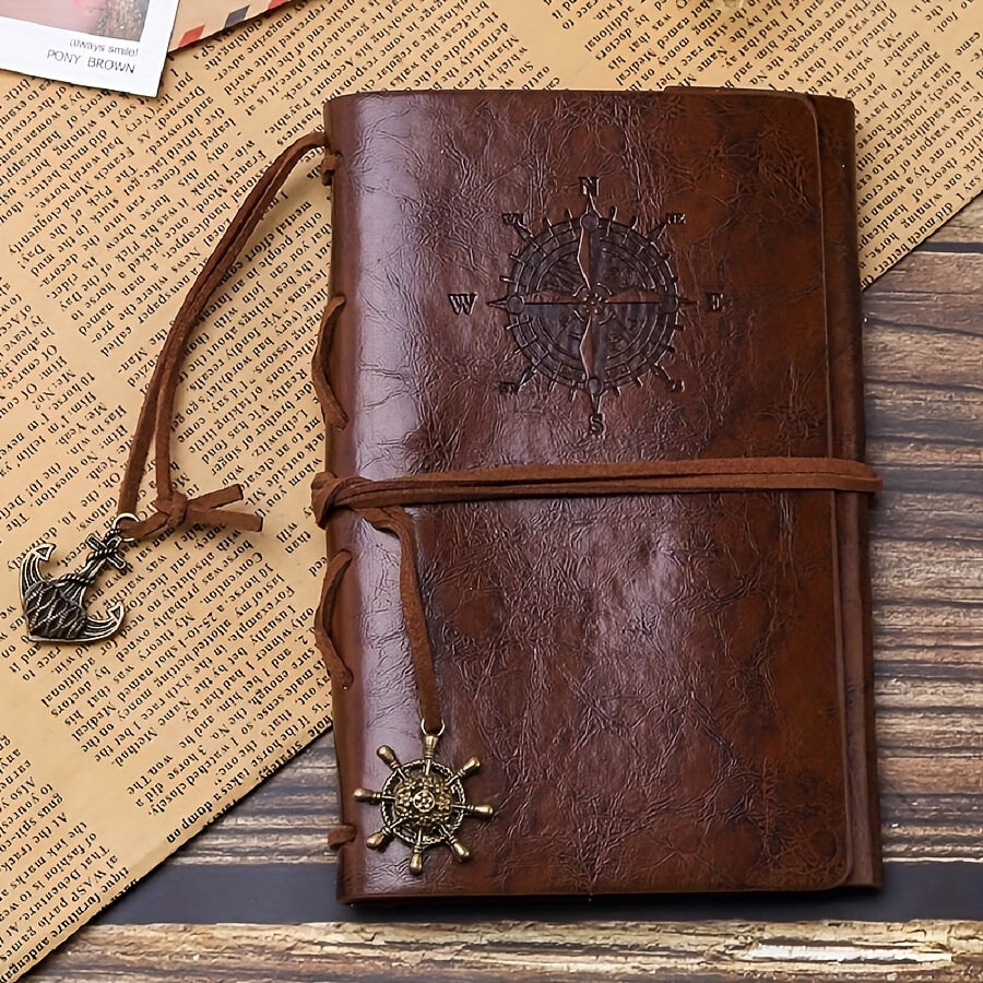 Vintage Pirate Notebook Loose Leaf Travel Diary Stationery