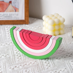 Montessori Arch Bridge Rainbow Building Blocks - Educational Wooden Toys