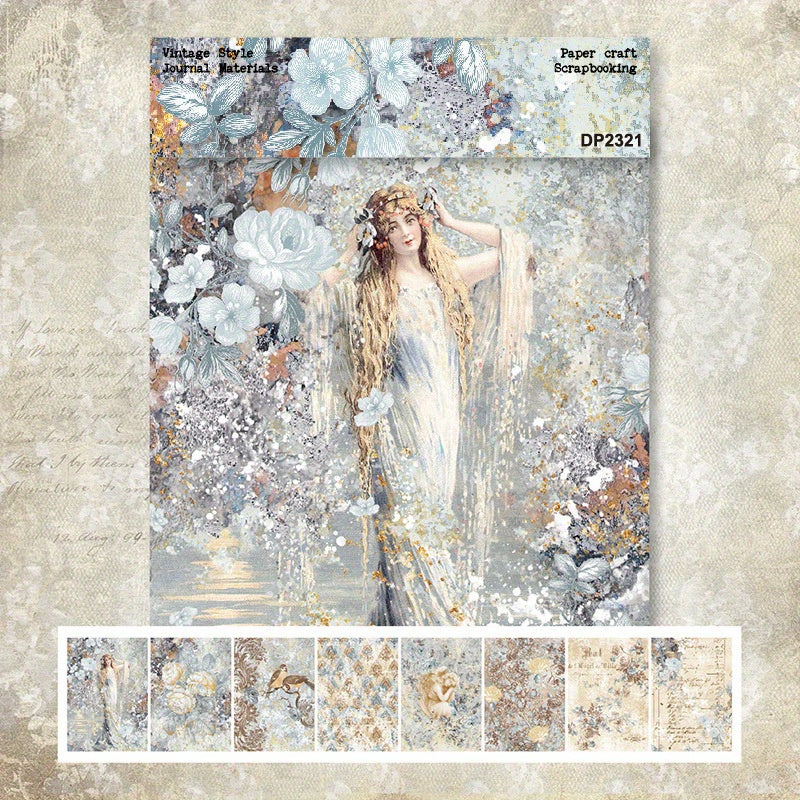 24pcs A6 Bird Flower Girl Angel Paper Album Scrapbook DIY Gift Packaging