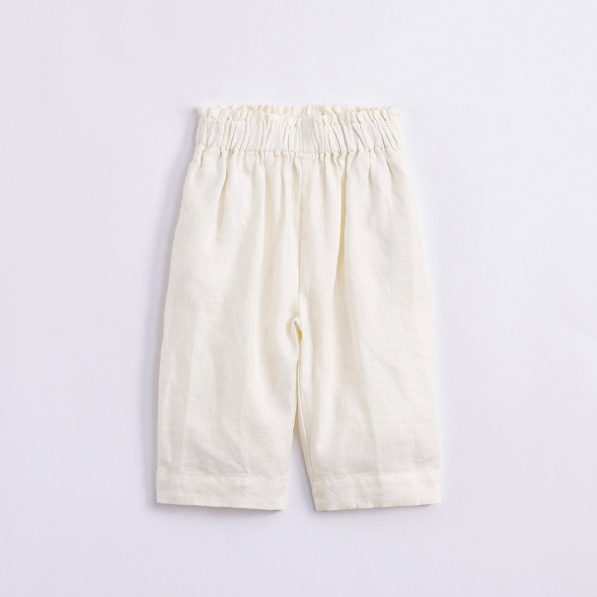 Girls Summer Elastic Linen Pants Assorted Colors Kids Lace Waist