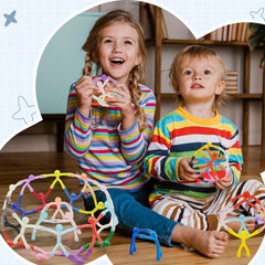 12pcs Colorful Magnetic Building Blocks for Kids - Fun Fridge & Whiteboard Toy
