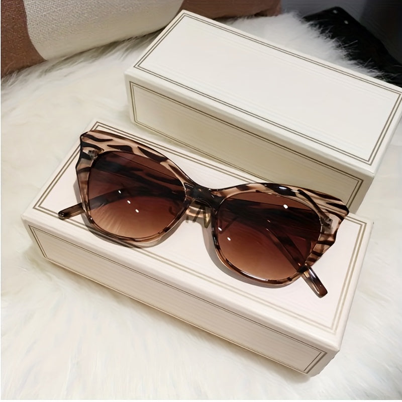 Y2K Cat Eye Sunglasses Block Gradient Glasses UV400