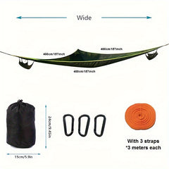 Large Portable Camping Hammock with Straps & Net Pocket