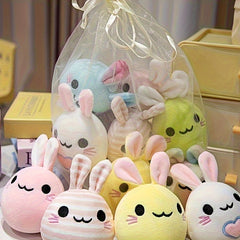 9pcs Single Rabbit Plush Bag Long Eared Bunny Doll Gift