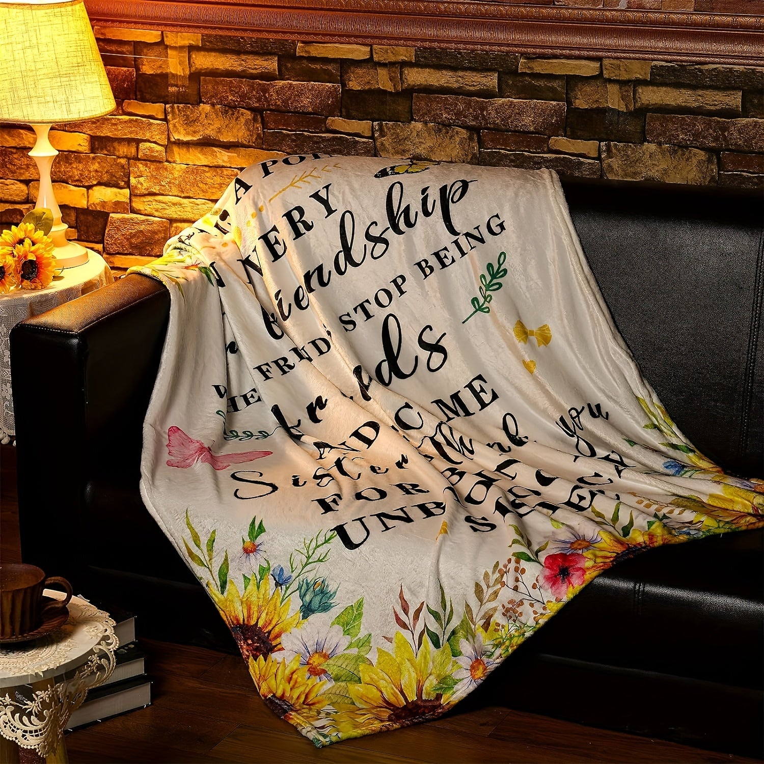 Sister Blanket Warm Flannel Throw Home & Outdoor Use