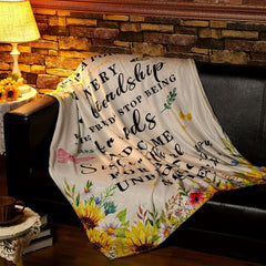 Sister Blanket Warm Flannel Throw Home & Outdoor Use