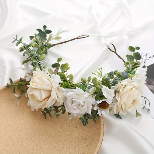 Girl's Flower Wreath Hair Hoop for Parties