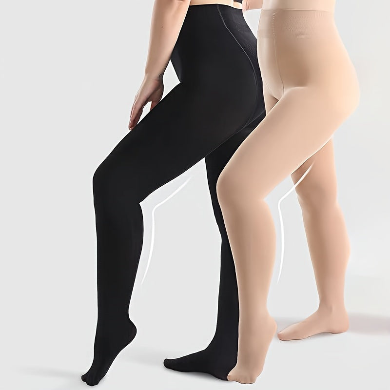 Plush Lined High Waist Thermal Leggings Women's Stockings