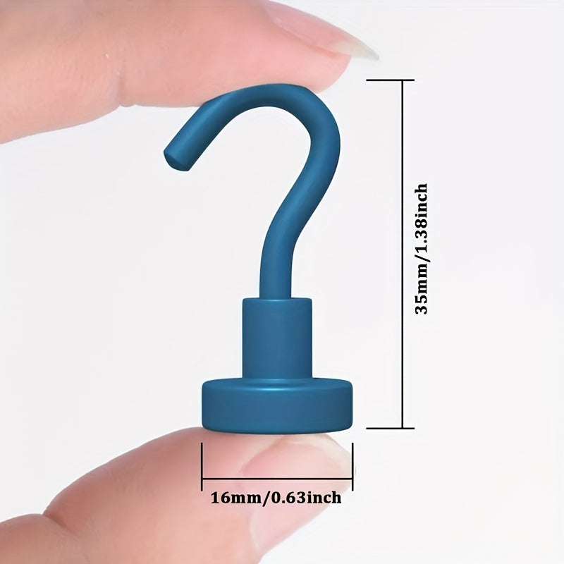 4pcs Magnetic Hooks 11.34 KG Pulling Force Various Colors