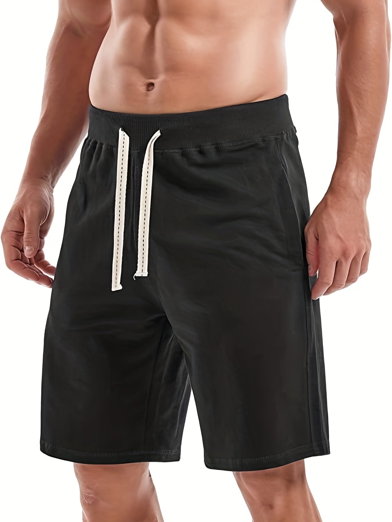Men's Comfy Elastic Waist Drawstring Shorts for Summer