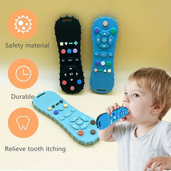 Silicone Teether Toy for Babies 6-12 Months, Remote Control Shape