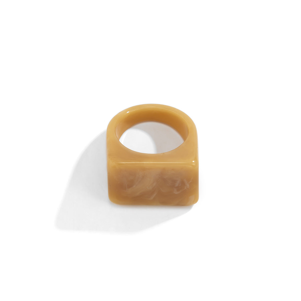 Colorful Square Resin Ring Chunky Stackable Joint Ring