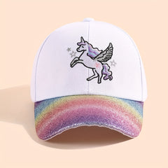 Summer Unicorn Kids Baseball Cap Embroidered Peaked Sun Hat