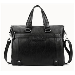 Soft Leather Computer Briefcase Men's Single shoulder Messenger Laptop Briefcase