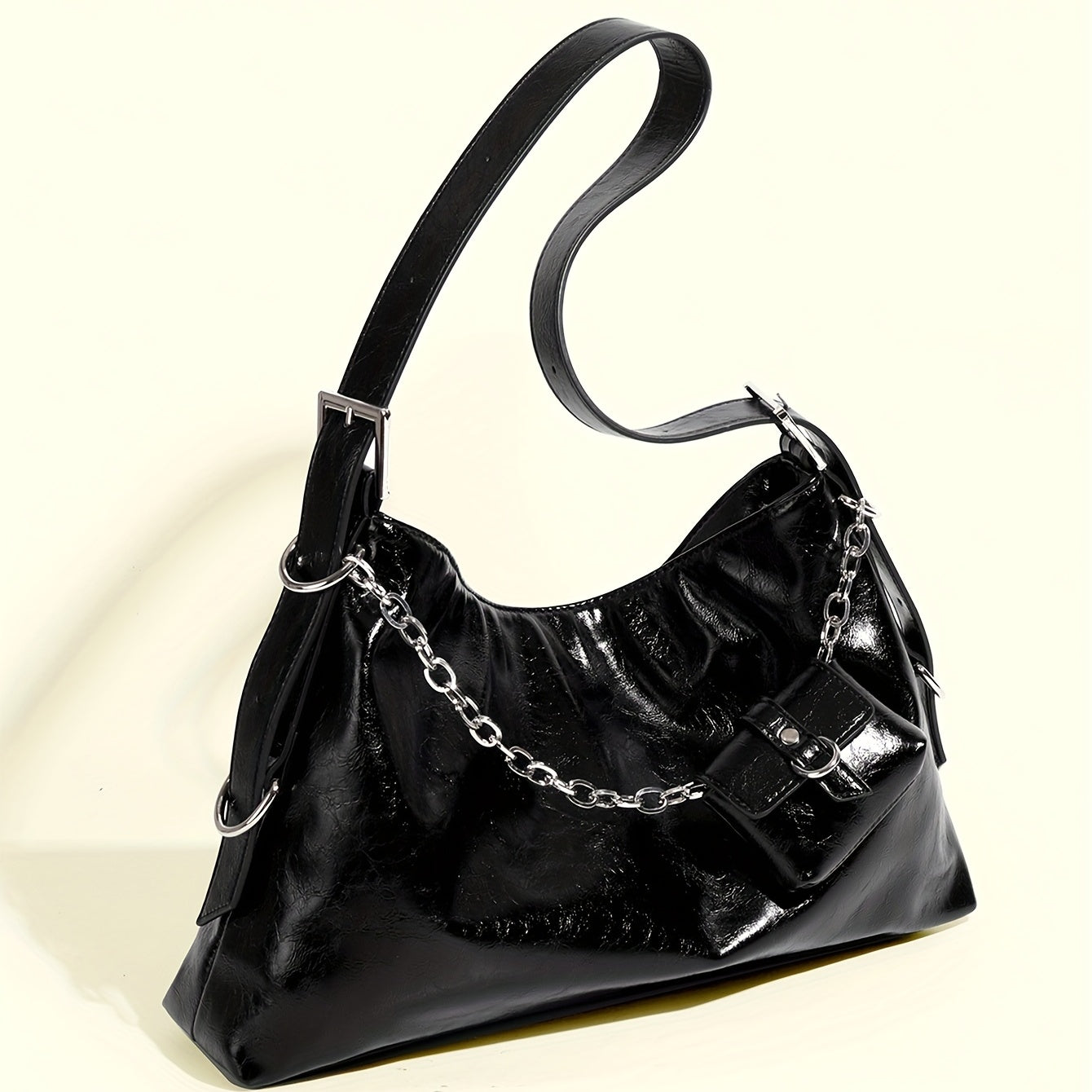 Large Capacity Hobo Bag Casual Tote Bag Women's Versatile Shoulder Bag