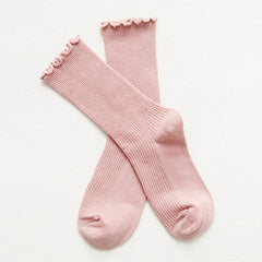 Frilled Mid Tube Socks Women's Stockings & Hosiery