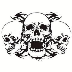 Three Skull Head Hood Car Stickers Door Body Halloween Vinyl Decals
