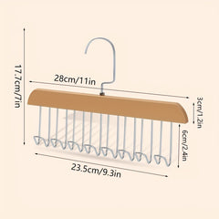 8-Hook Hanger Rotating Retro Hanging Vest Organizer