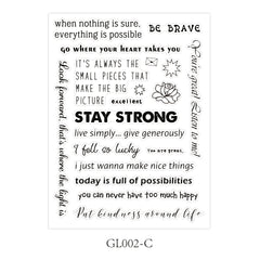 Arrival Text Sticker Single Sheet Transparent Encouragement Quote
