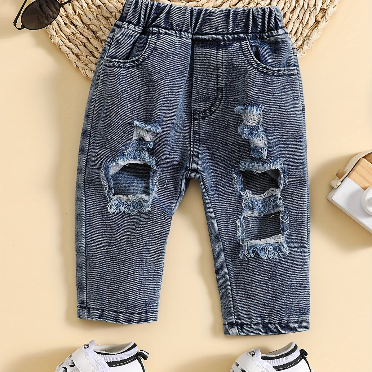 Boys Summer Casual Ripped Jeans Toddler Baby Denim Pants