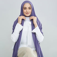 Solid Chiffon Hijab Scarf Women's Long Shawl Lightweight Hair Wrap