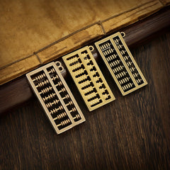 Brass Keychain Pendant Lucky Abacus Pendant Bag Purse Car Key Pendant