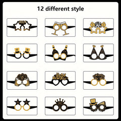 Year 3D Paper Glasses Happy Year Party Decoration Photo Props