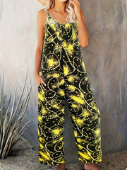 Allover Print Wide Leg Cami Jumpsuit