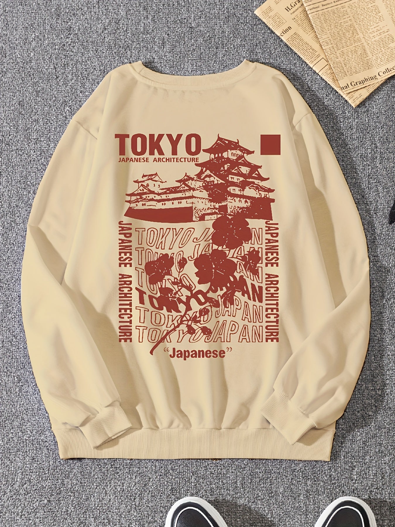 Men's Round Neck Sweatshirt Long Sleeve Casual Top