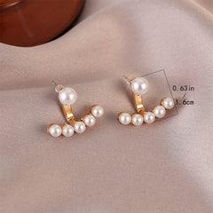Pearl Stud Earrings Niche Sense Hypoallergenic Ear Jewelry