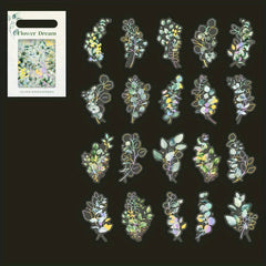 40pcs Vintage Plants & Flowers Stickers for DIY Art Supplies