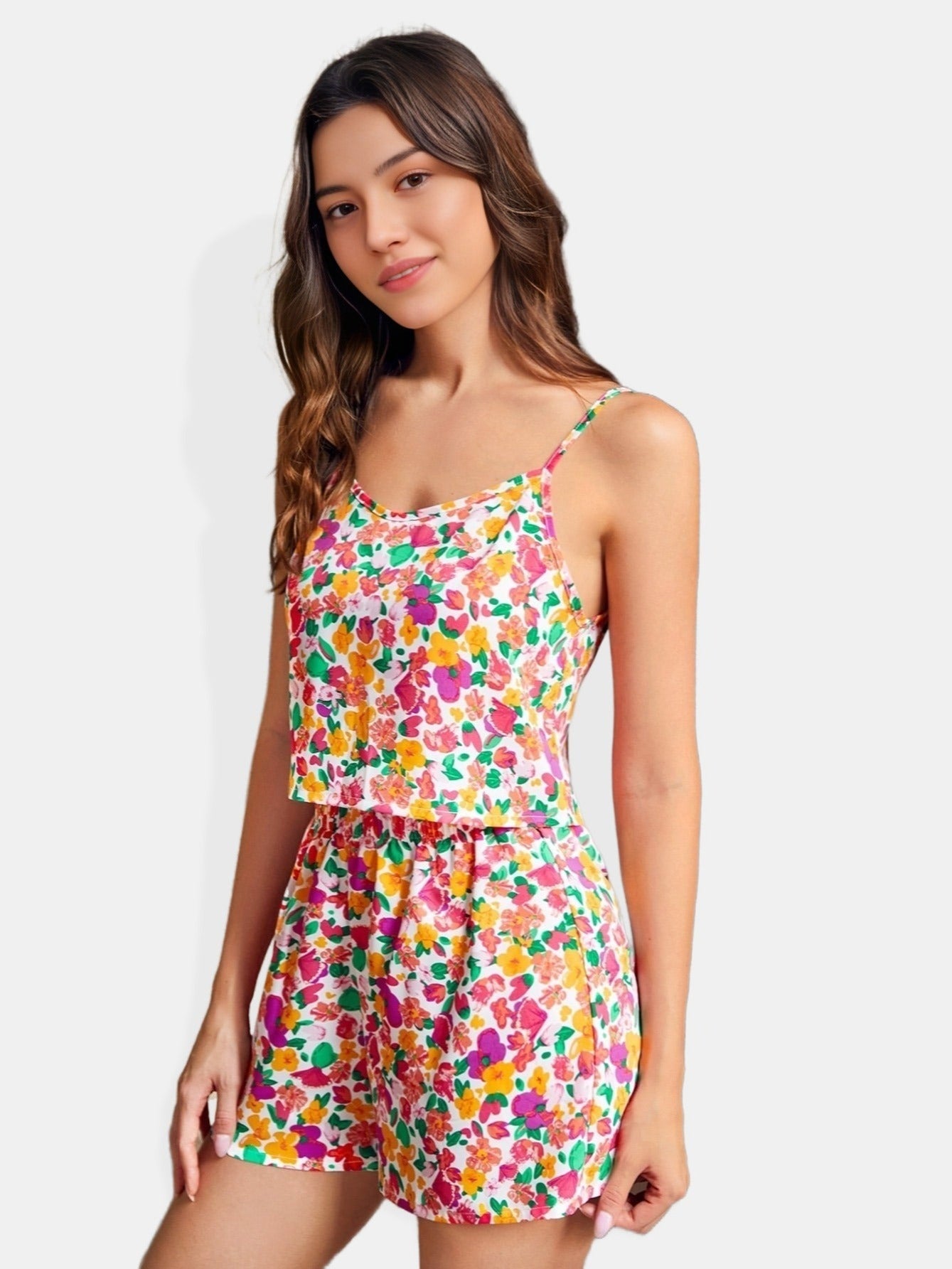 Women's Floral Print Pajama Set