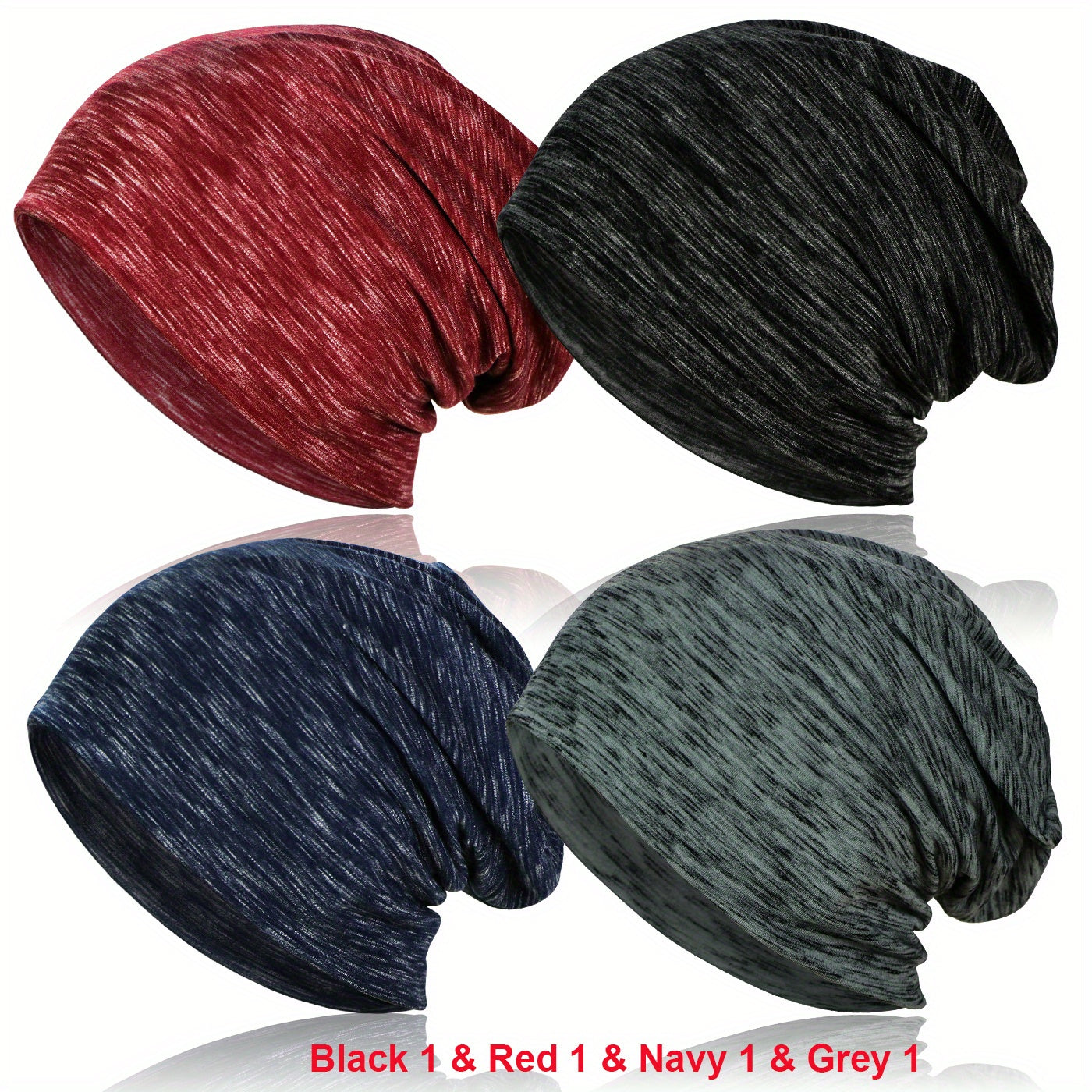 Striped Cotton Pullover Hat Soft Unisex Beanie Hat