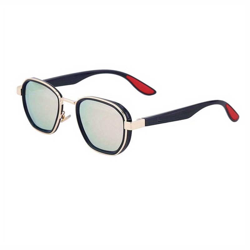Men's Retro Polarized Sunglasses Oval Frame UV Resistant HD Colorful