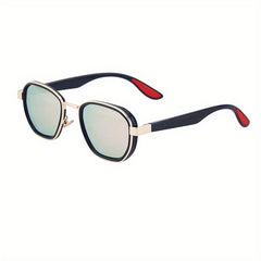Men's Retro Polarized Sunglasses Oval Frame UV Resistant HD Colorful