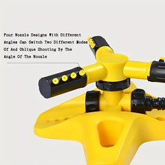 Lawn Sprinkler 360 Rotating 3 Arm Large Area Coverage