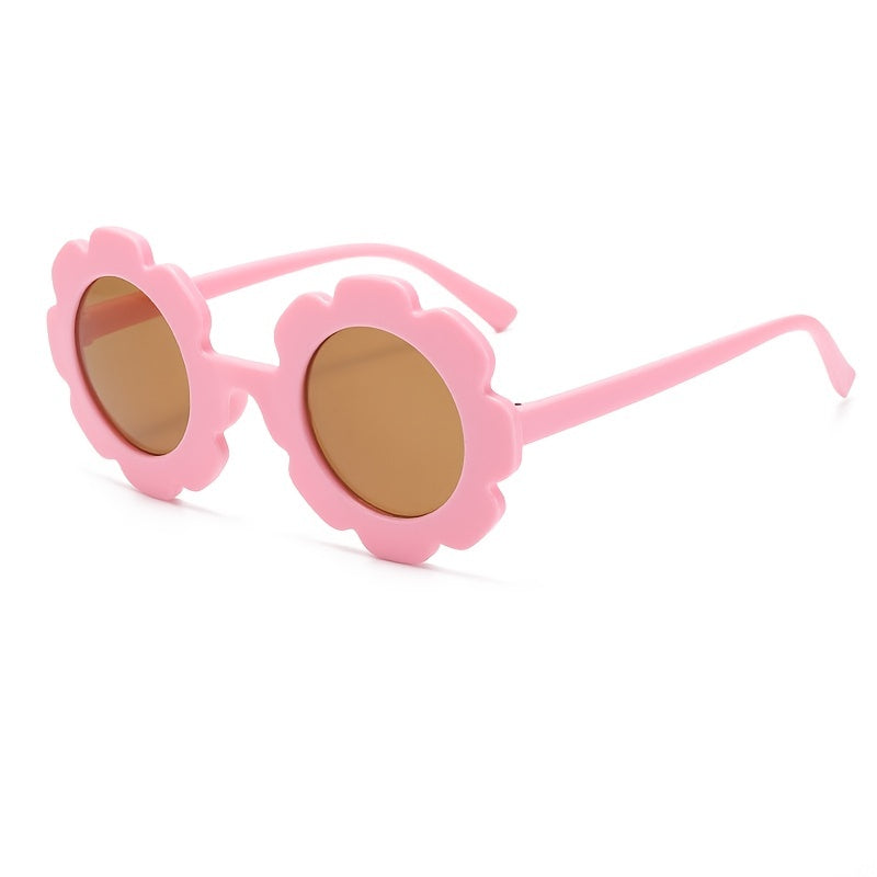 Kids Sunflower Round Frame Sunglasses