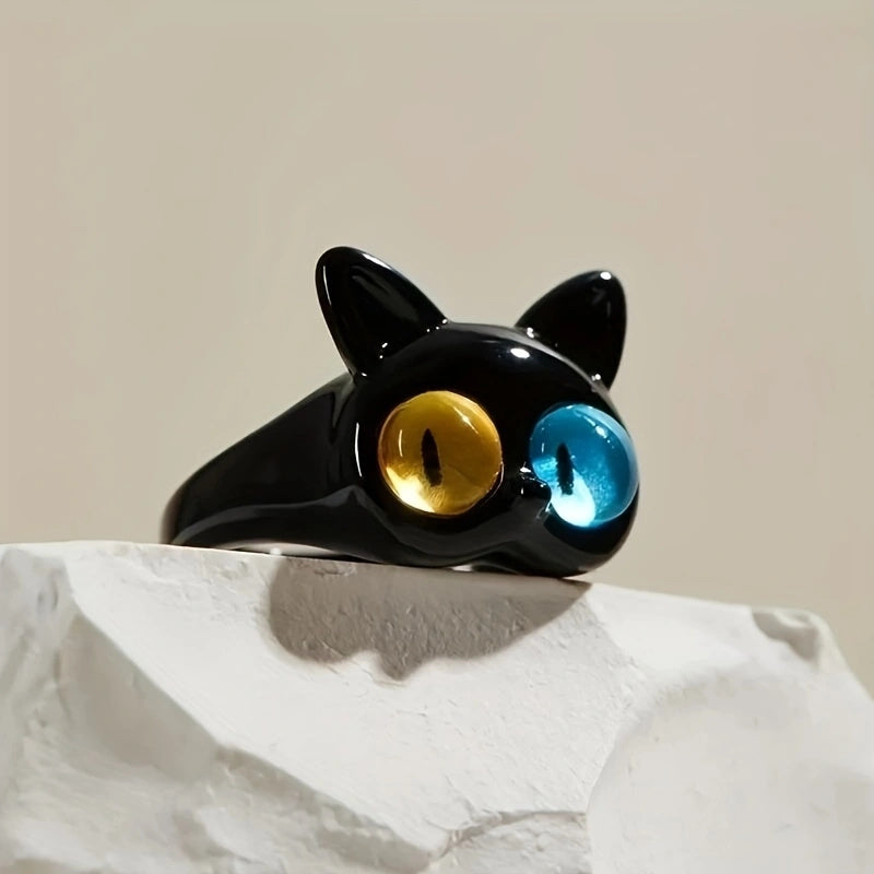 Double Eye Cat Ring For Men Daily Decoration Gift Family Friends